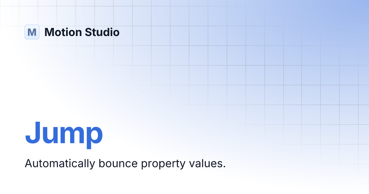 Jump | Motion Studio